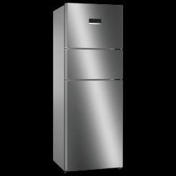 BOSCH Series 4 335 Litres 2 Star Frost Free Triple Door Convertible Refrigerator with VarioInverter Compressor (CMC36K03NI, Shiney Silver)-picture-1