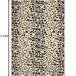 presto Black Abstract Polyester 6 x 9 Feet Machine Made Carpet image 3