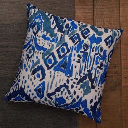 Blue Traditional Polycanvas 16 x 16 Inch Cushion Cover by Zeba-picture-24