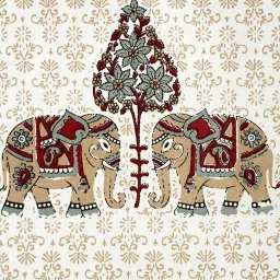 rajasthan decor Multicolor Traditional 144 TC 100% Cotton King Bed Sheet with 2 Pillow Cover image 4