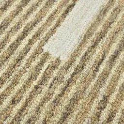 saraswati global Beige Abstract Wool 5 ft x 7 ft Hand Tufted Carpet image 4