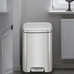 obsessions Eko Soft-Close Bathroom Trash Can 6L Stainless Steel Pedal Bin With Lid & Liner image 1