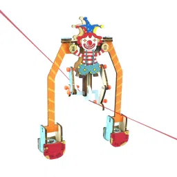 Pludo STEM Kit Balance & Fun – DIY Science Kit for Kids 8–11 | Grade 3–5 Wooden Clown Tightrope Learning Toy-image-19