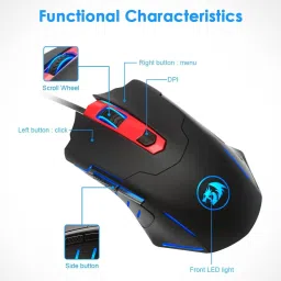 redragon Redgear Wired Optical Gaming Mouse (Backlight Customization, Pegasus M705, Black) image 4