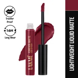 lakme forever matte liquid lip - red sangria-picture-117