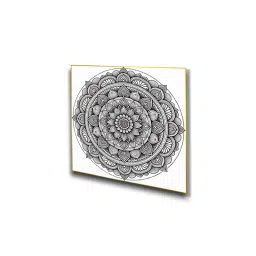 Nestroots Circular Canvas Art Set Printed Wall Painting with Gold Floating Frame (Pack of 4) image 3