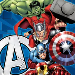 Marvel Kids Red & Blue Avengers Printed Filled Cushion With Cover image 3