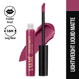 lakme forever matte liquid lip - fuschia chic-picture-41