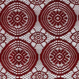 Kuber Industries Maroon & White Ethnic Motifs 4-Seater Rectangle Cotton Table Cover image 4
