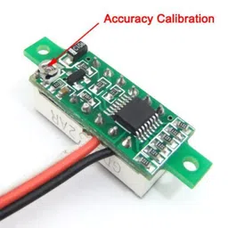0.72 cm (0.28 inch) 0-100V Three Wire DC Voltmeter Red image 5