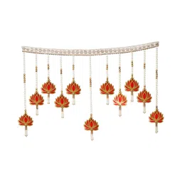 ecraftindia Maroon Assorted Beads Handmade Bandarwar, Toran For Main Door image 2