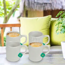 urban chef White 100ml Hancrafted Ceramic (Set of 4) Tea Cups-picture-31