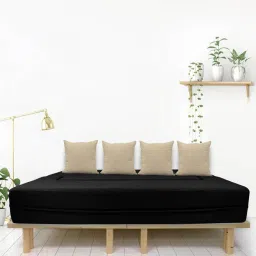 usha shriram Addo 14 Inch Foam (78x44) In Black Colour Queen Size Sofa Cum Foldable Mattress image 2