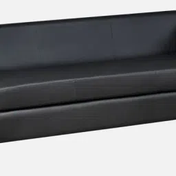 nilkamal New Russo Leathrette 3 Seater Sofa in Black Colour image 3