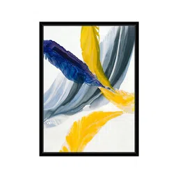 Art Street Canvas Painting Tricolor Theme Multicolor Wall Art Painting with Wooden Frame image 2