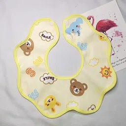 BabyGo Waterproof Apron Bib – Soft, Easy-to-Clean Round-Shaped Feeding Bib for Babies image 2