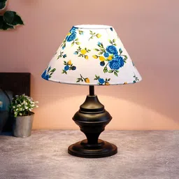 new era Multicolor Cotton table lamp with black base image 1