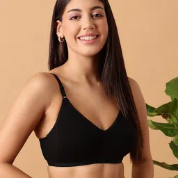 Clovia Black Solid Non-Padded Non-Wired T-Shirt Bra-BR0843R13-picture-36