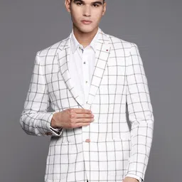 Raymond Checked Single-Breasted Blazer-picture-41