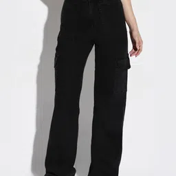 SHOWOFF Women Comfort Wide Leg Light Fade Acid Wash Jeans-image-88