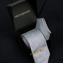 MUTAQINOTI Mens Printed Silk Necktie Accessory Gift Set-image-59