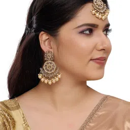 Rhymee Gold Plated Stones Studded & Beaded Jewellery Set-picture-31