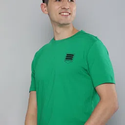 HERE&NOW Men Green Pure Cotton T-shirt-picture-25