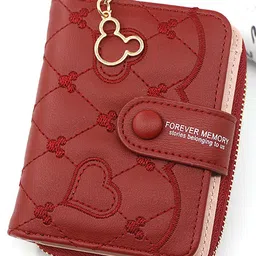 SYGA Women Mickey Mouse Textured Leather Zip Around Wallet-image-24