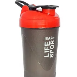 GROUPERS Red & Grey Printed BPA Free Water Bottle 400 ML-image-40