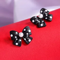 DressBerry Bow Shape Oversized Stud Earrings-picture-17