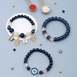 Dore Set Of 3 Evil Eye Trinity Elasticated Rakhi image 1