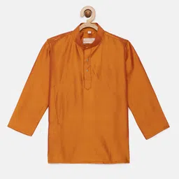 THANGAMAGAN Boys Orange Solid Kurta-image-22