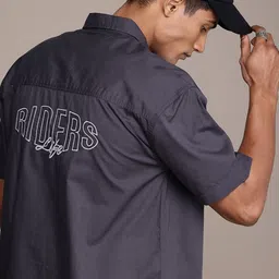 The Roadster Life Co. Opaque Embroidered Pure Cotton Relaxed Fit Casual Shirt-picture-34