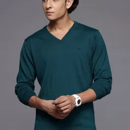 Louis Philippe Long Sleeves V-Neck Sweater-image-7