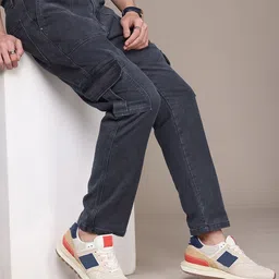 WROGN Men Light Fade Stretchable Cargo Style Jeans image 1