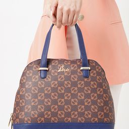 Lavie Nasy Mono Blue Printed PU Structured Shoulder Bag-picture-13