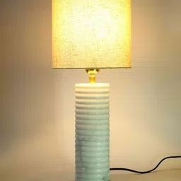 POSH-N-PLUSH White Solid Traditional Table Lamp with Shade-image-28