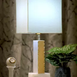 POSH-N-PLUSH White Solid Traditional Buffet Table Lamp with Shade-image-29