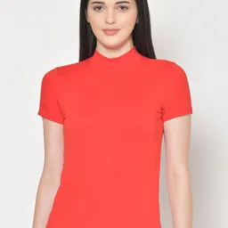 Cation Women Red Solid Top-image-60