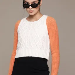 MANGO Open Knit Sweater Vest with Embroidered Detail-picture-11