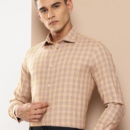 INVICTUS Slim Fit Opaque Checked Pure Cotton Formal Shirt-picture-12