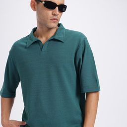 glitchez Vibe Weave Textured Regular Fit T-shirt-image-63