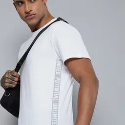 HRX by Hrithik Roshan Men White Typography Printed Pure Cotton T-shirt-picture-25