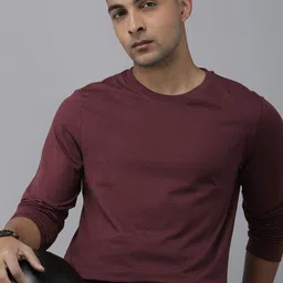 The Roadster Lifestyle Co. Men Pure Cotton Solid Long Sleeves T-shirt-picture-17