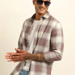 Bushirt Men Classic Opaque Checked Casual Shirt image 1