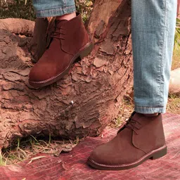 CARLO ROMANO Men Brown Solid Suede Regular Boots image 1