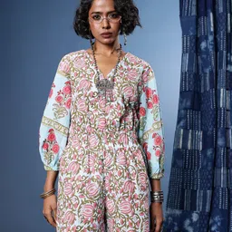 Taavi Printed Bagru Basic Jumpsuit-image-37