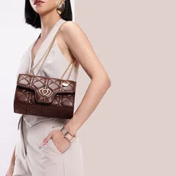 Chemistry Textured Structured Shoulder Bag with Quilted-picture-19