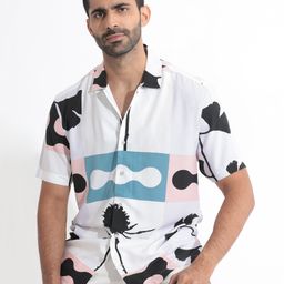 RARE RABBIT Men Ansel Slim Fit Abstract Printed Shirt-picture-4