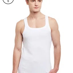 BodyX Men Pack of 5 White Solid Sports Vests BX211-image-23